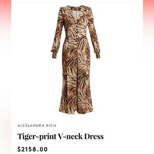 Alessandra Rich size 40 tiger print dress